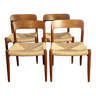 Set of 4 Niels Otto Møller chairs