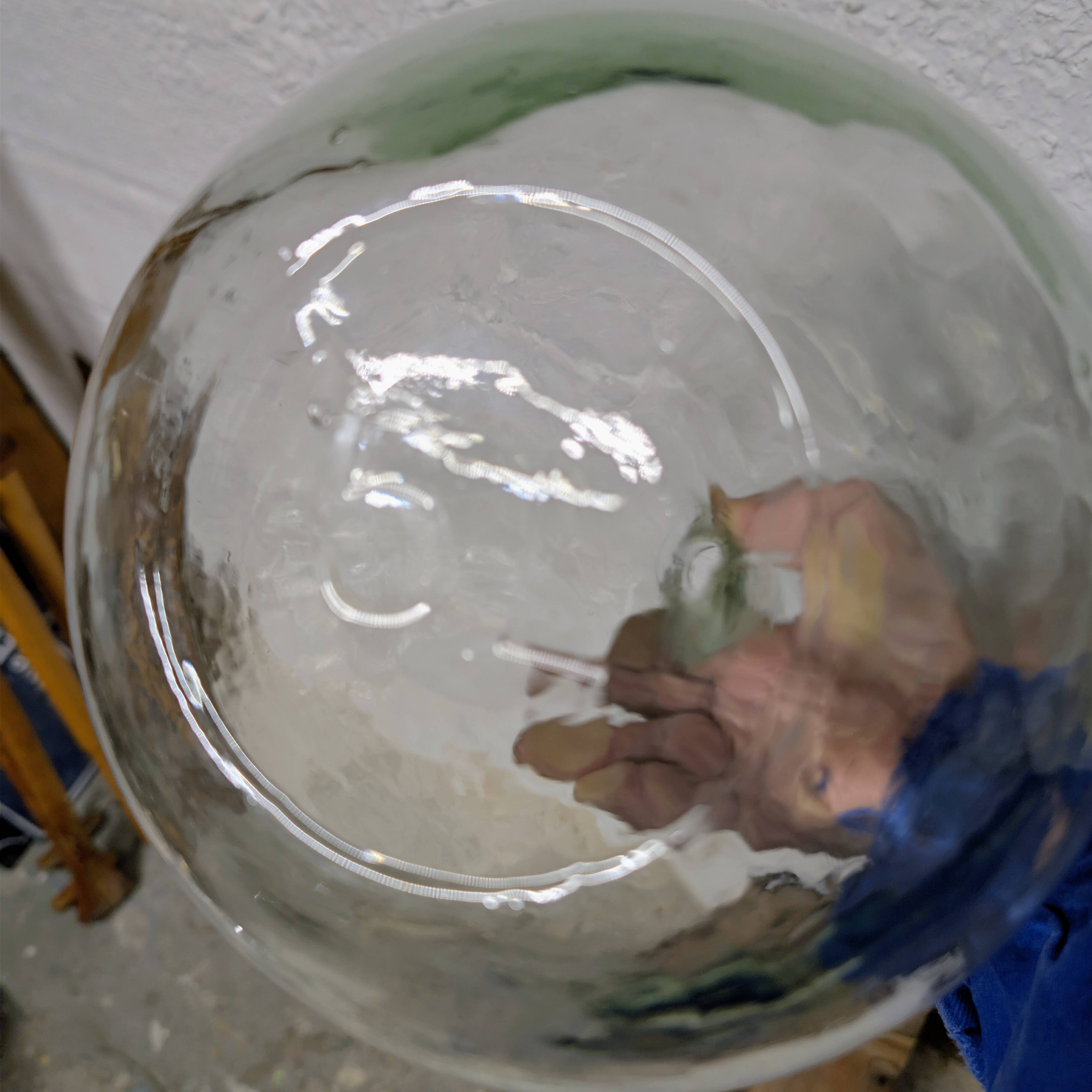 Clear glass demijohn