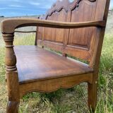 Rustic Bench Veranda Patio Vintage Garden Bench Living Room Oak 1980s