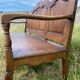 Rustic Bench Veranda Patio Vintage Garden Bench Living Room Oak 1980s