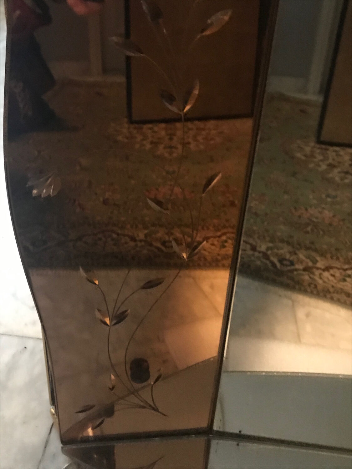 Mirror - venetian art-deco coat holder 126x193cm