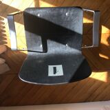 Set of 6 chairs with armrests numbered from 1 to 6, wood and steel