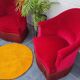 2 fauteuils crapauds en velours