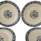 Lot Of 5 Plates François 1er Terre De Fer Model Salins D21.5 Cm