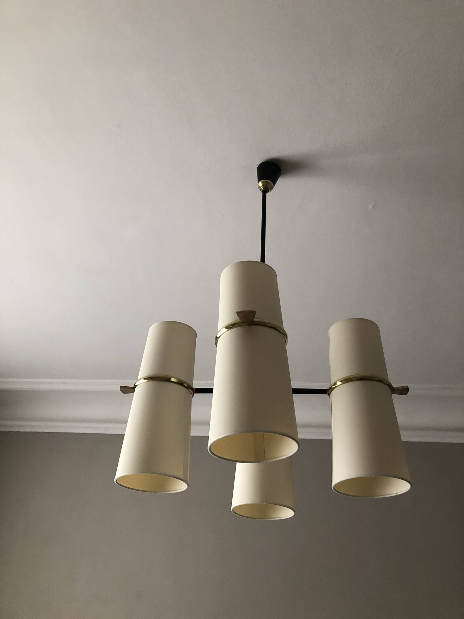 Lustre diablo 8 lights Maison Lunel 1950