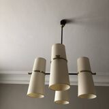 Lustre diabolical 8 lights Maison Lunel 1950