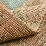 4x7 Soft Beige & Brown Oushak Vintage Rug 109x207Cm