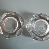 pair of salt shakers Baccarat art table vintage crystal salt shakers