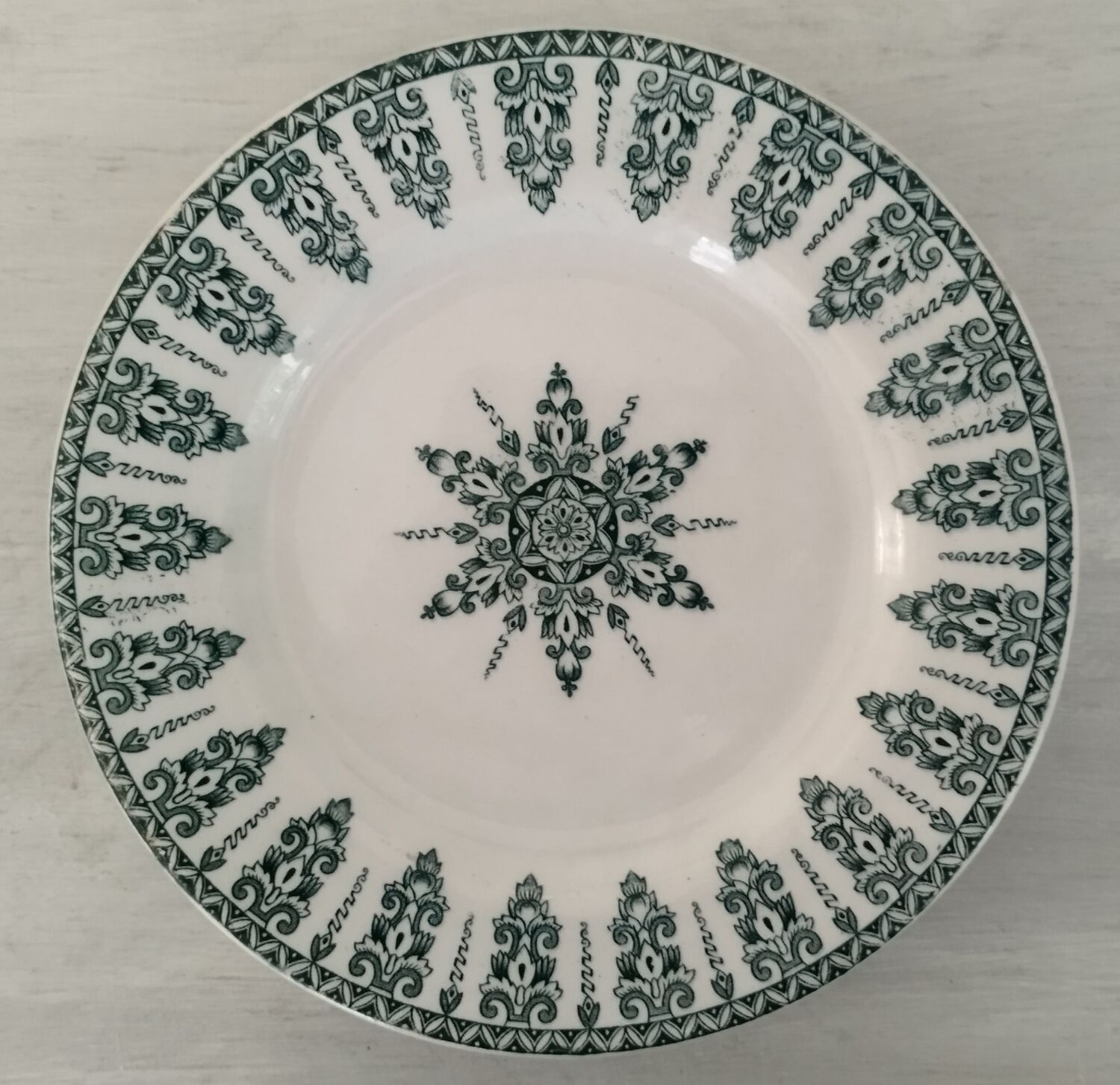 Plate foot shower porcelain opaque iron earth gien model annam