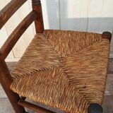 Wooden chair and straw