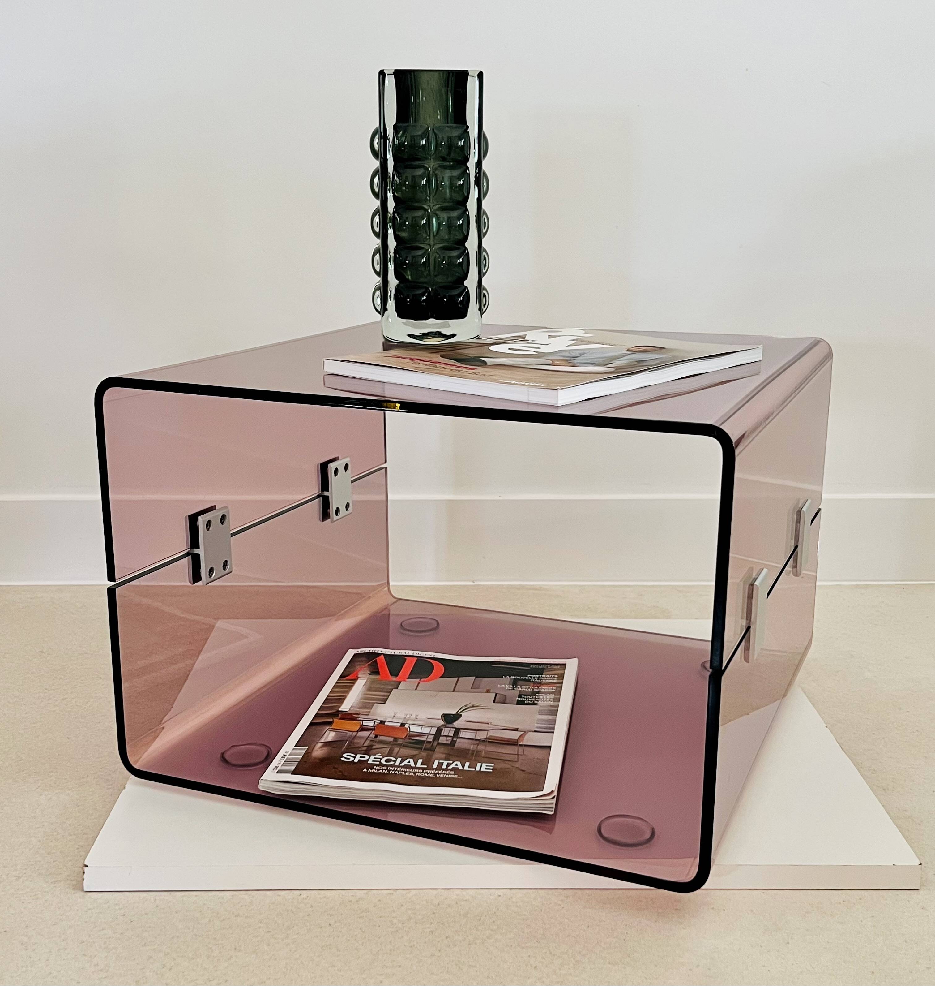 Altuglas coffee table, France, 1970s