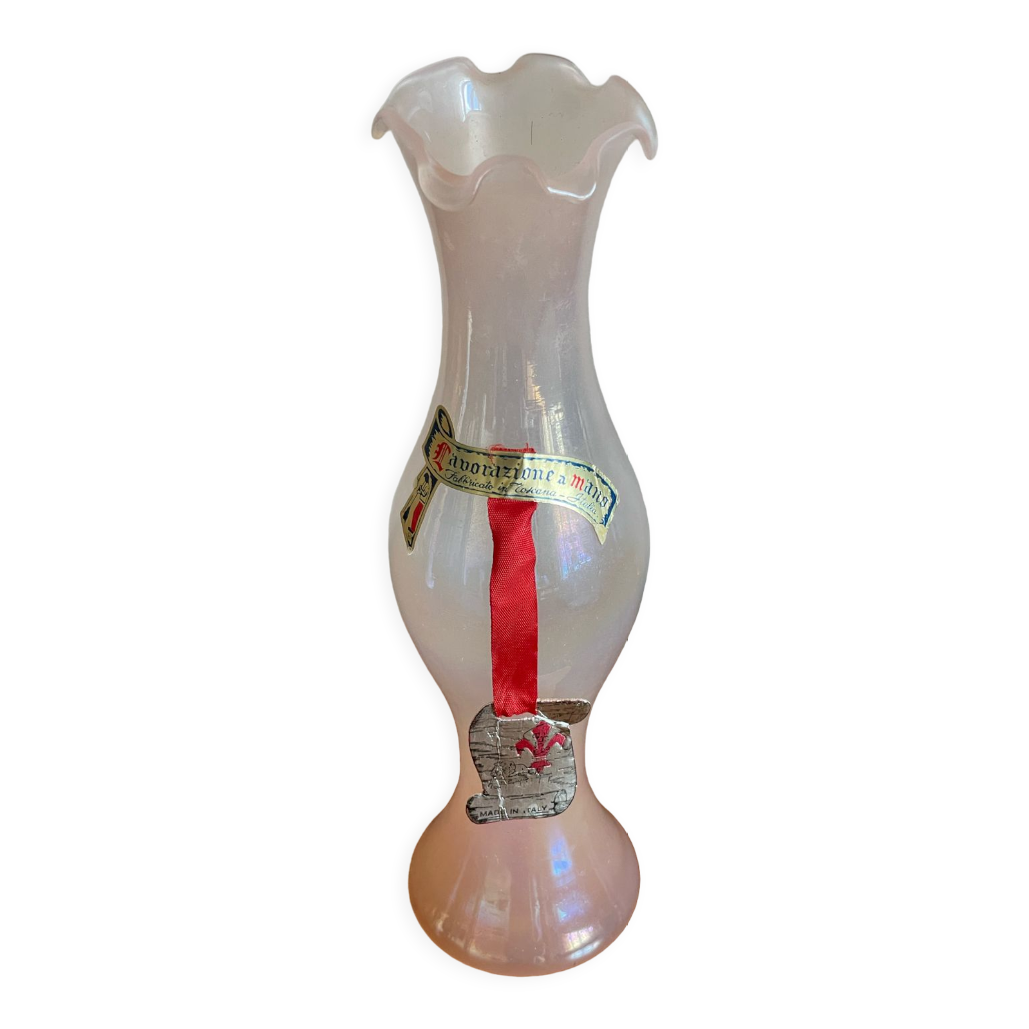 Iridescent glass soliflore Italy