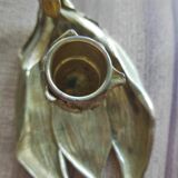 Bougeoir à main en bronze signé Maurice Maignan, Art Nouveau, circa 1890