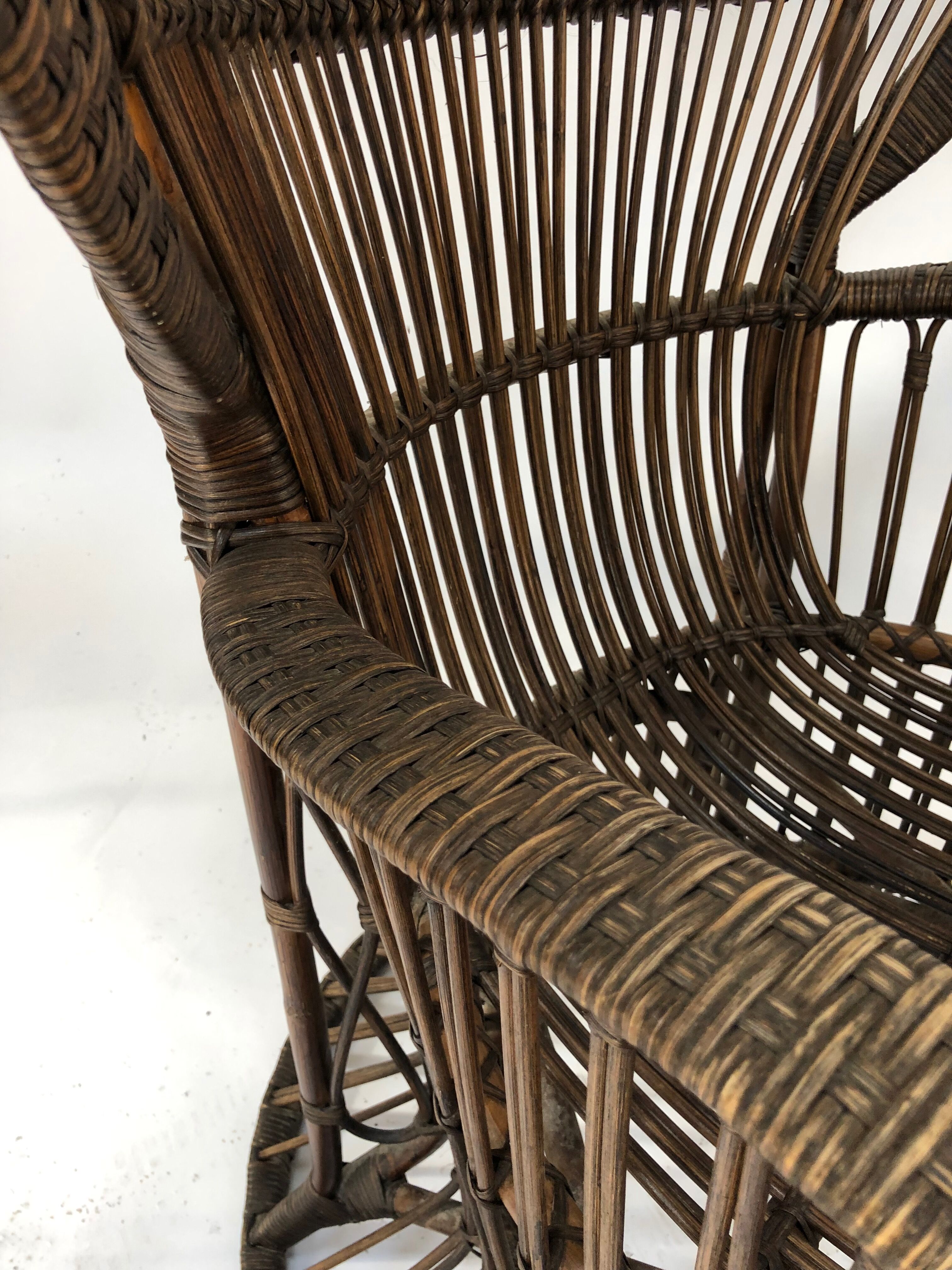 Armchair in rattan