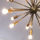 chandelier sputnik 24 arm brass and murano glass
