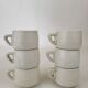 6 coffee cups thick porcelain bistro