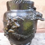 Art Nouveau Bronze Planter, by Joseph Chéret
