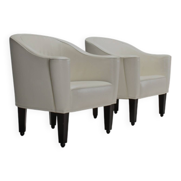 Ensemble de chaises en cuir Josef Hoffmann « Villa Gallia » par Wittmann Austria