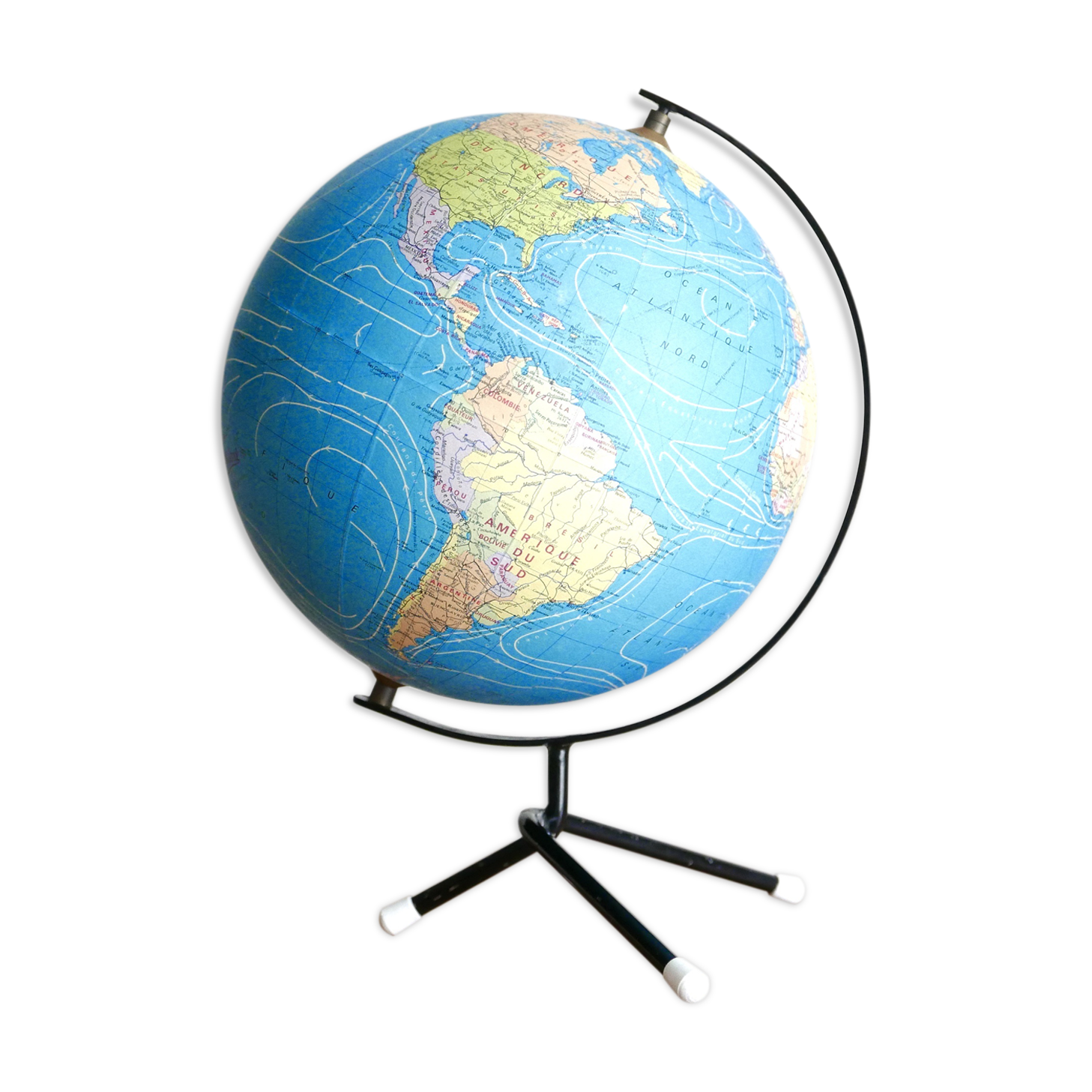 Tripod map maps Taride globe, 50 years