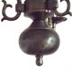 Italian Vintage Silver Brushed Metal 3 Light Flemish Style Chandelier