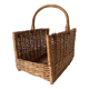 Panier à bûches en rotin tressé