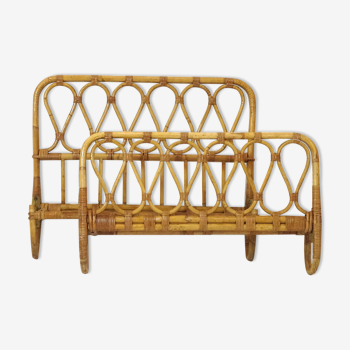 Rattan head and footboard from the 60/70