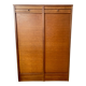 Double filing cabinet with curtains