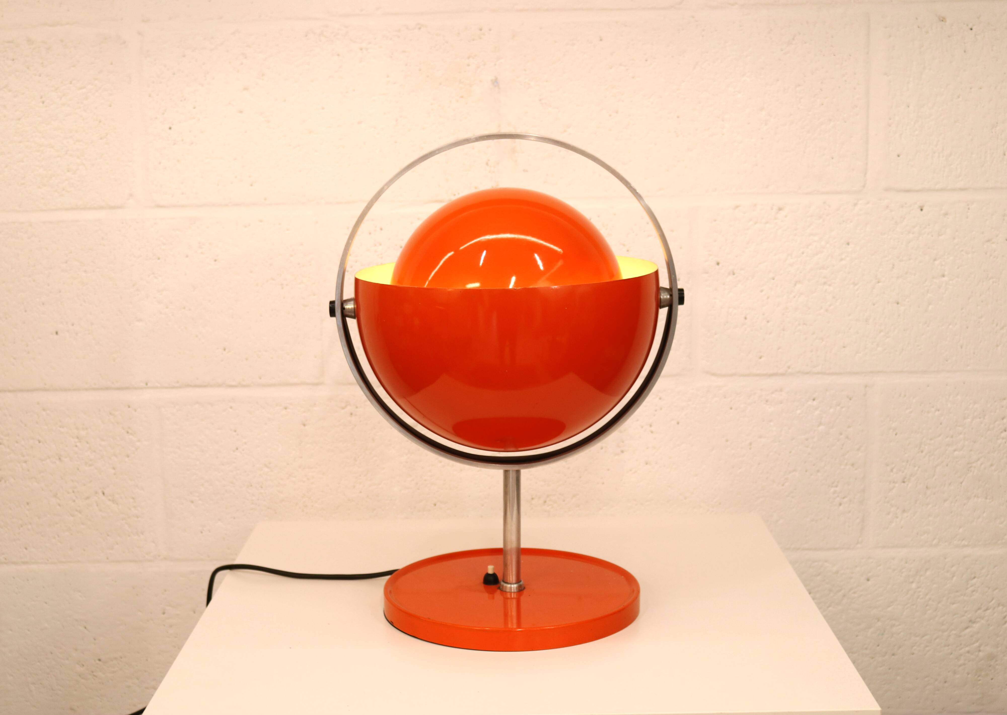 Rare vintage Moonlight space age table lamp by Buch & Jørgensen for Quality