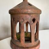 Tuscan lantern garden candle holder in ancient terracotta