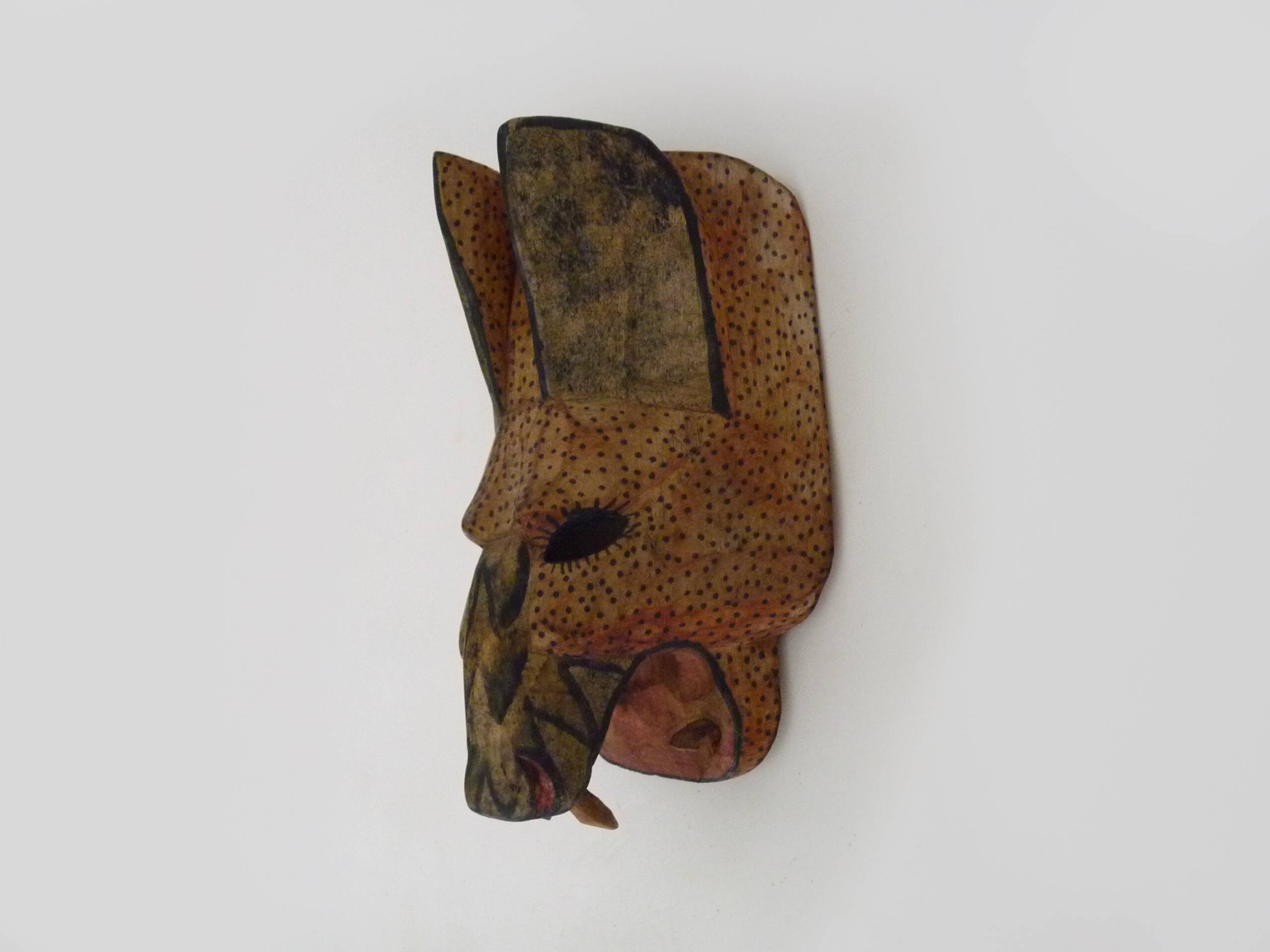 Popular art Hand-carved Jaguar mask Guatemala