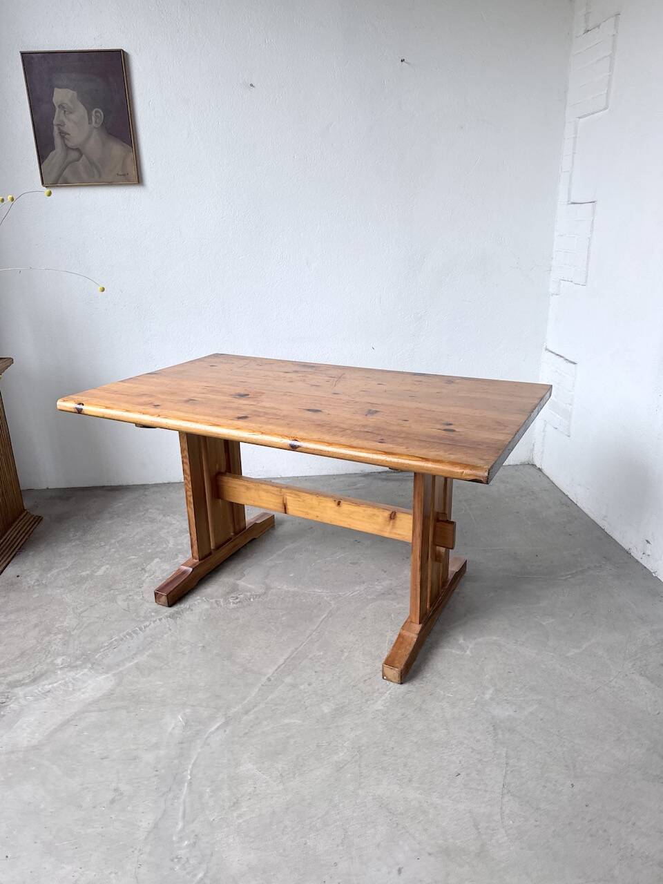 Mountain furniture table made of solid pine