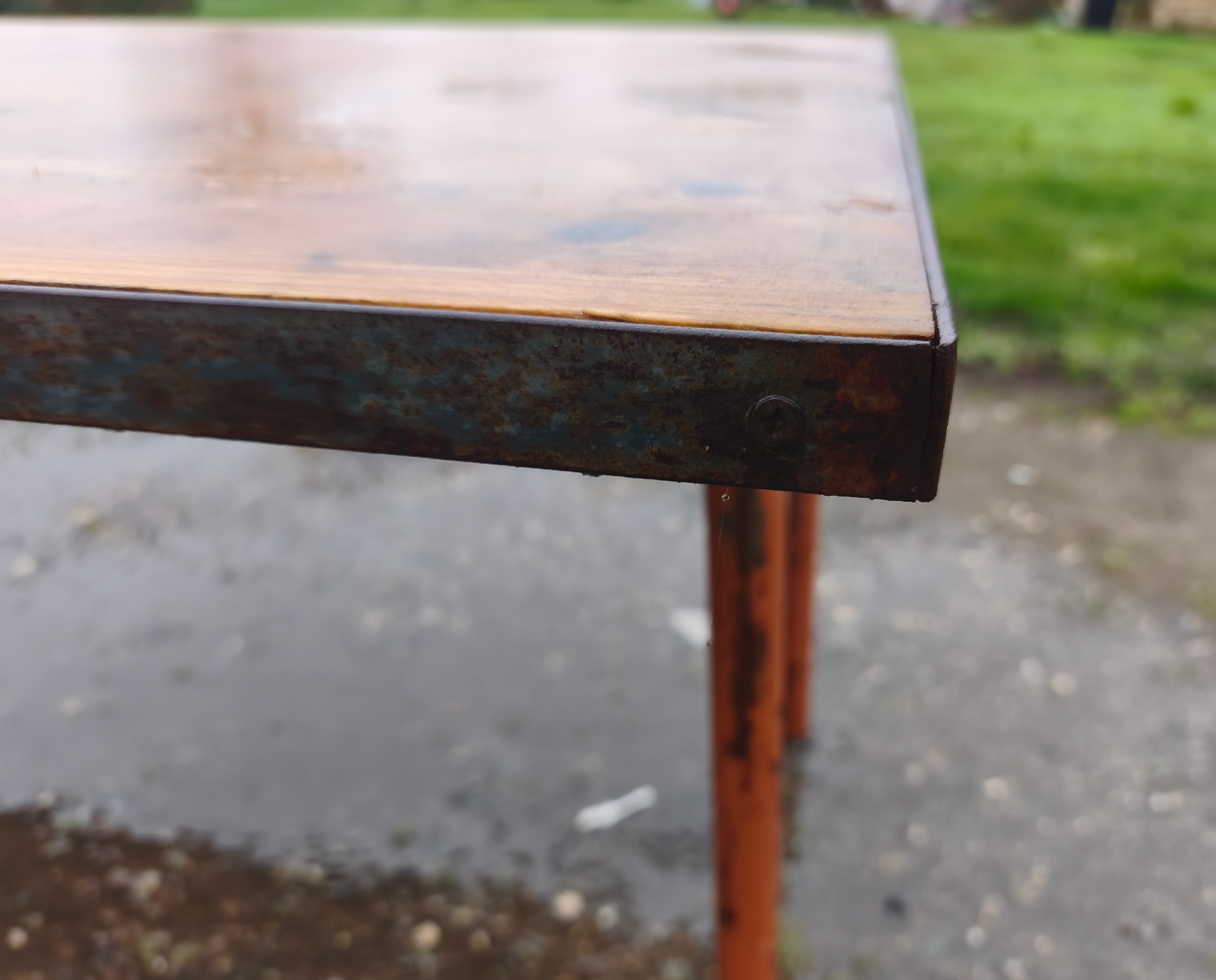 Industrial Table Iron and Wood
