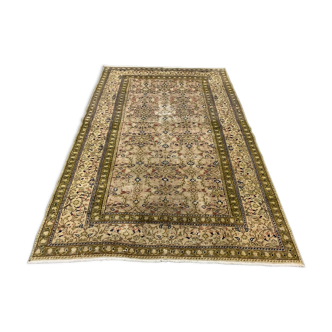 Distressed Turkish Rug 176x116 cm wool Vintage shabby Chic Tribal Brown, Beige