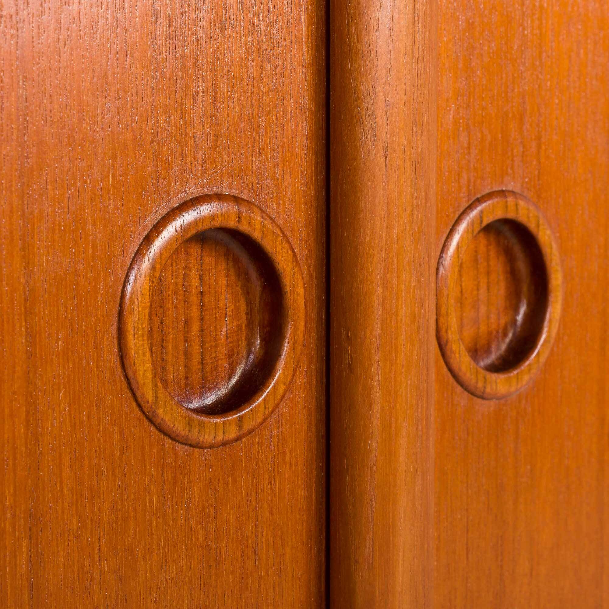 Omann Jun Extra large mid century teak wardrobe, Denmark, 1970s