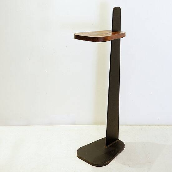 Metal and wood pedestal