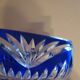 Vintage blue bohemian crystal pocket empty cup