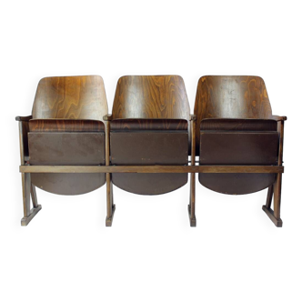 Banc de cinéma 3 places par Ton années 1950