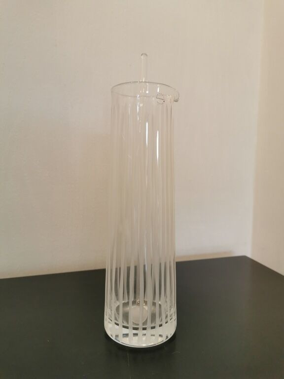 Carafe and its glass stirrer from Murano for Salviati.