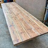 Wooden table and metal legs