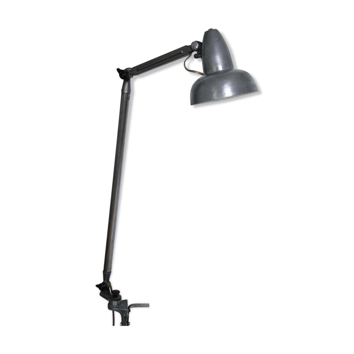 Aluminium and Bakelite workshop lamp 1950
