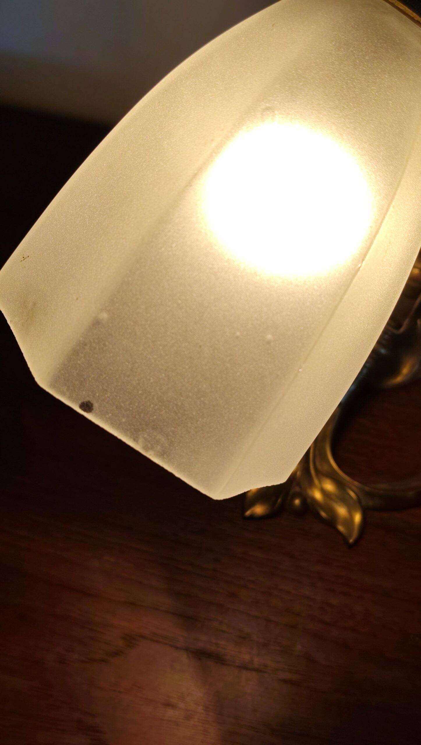 Art Nouveau table lamp + Art Deco globe