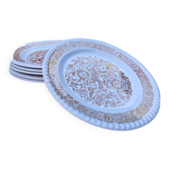 6 assiettes vintage