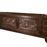 Large solid oak sideboard by André Le Picard 1950