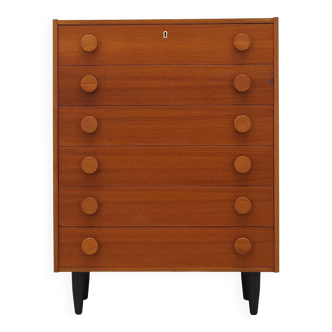 Teak chest of drawers, Danish design, 1960s, production: Denmark