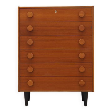 Teak chest of drawers, Danish design, 1960s, production: Denmark