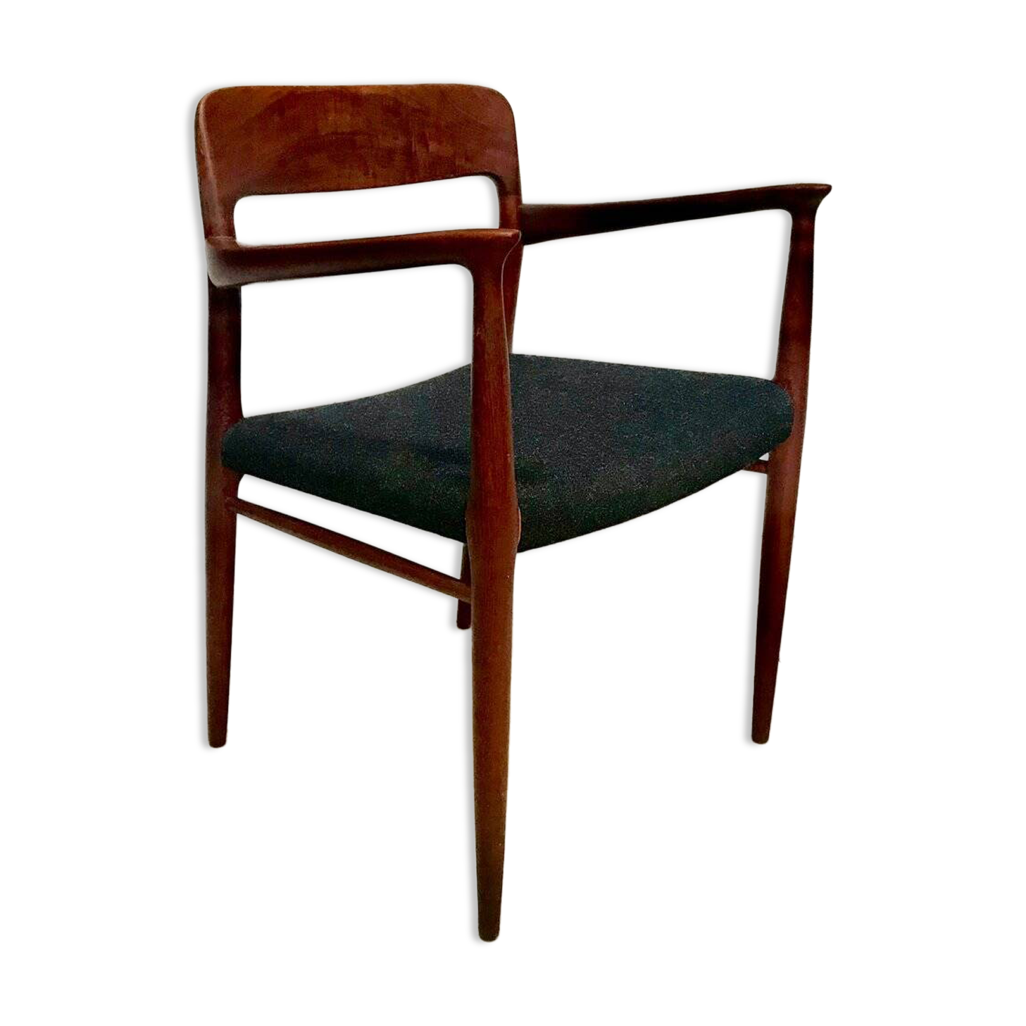 Model 56 Danish teak chair with armrests by Niels O. Møller for J.L. Møllers, 1954