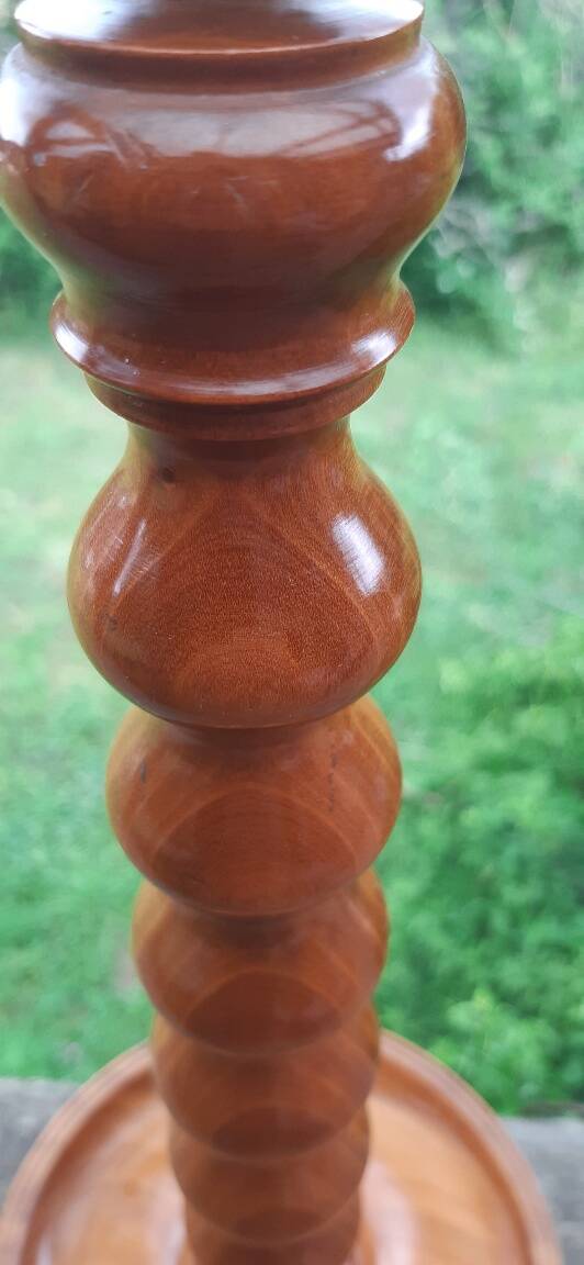 Vintage turned wood lamp FREE DELIVERY