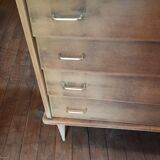 Spindle foot chest of drawers