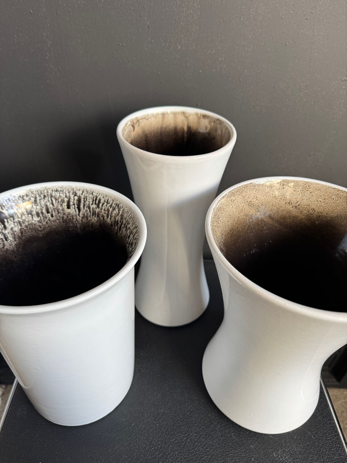 Vases diabolo céramique West Germany années 60