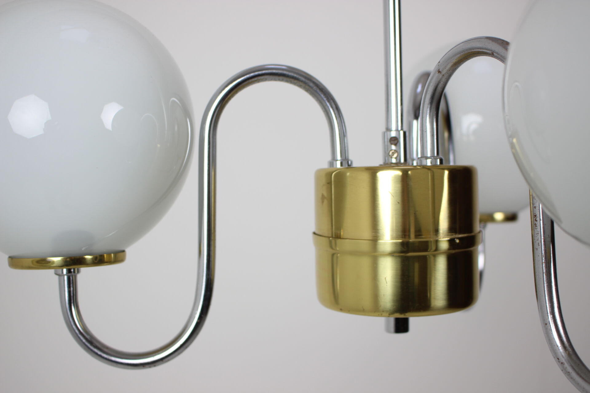 Mid-century glass chandelier Lidokov, 1960's